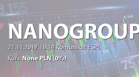NanoGroup S.A.: Zakończenie oferty publicznej akcji serii F (2017-11-21)