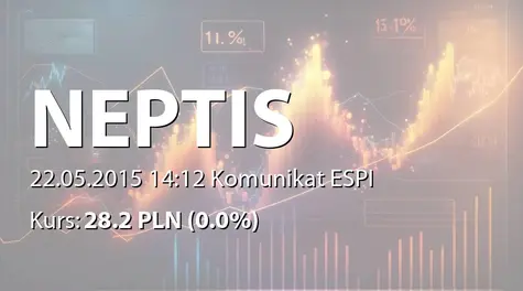 Neptis S.A.: ZWZ - projekty uchwał: podział zysku (2015-05-22)