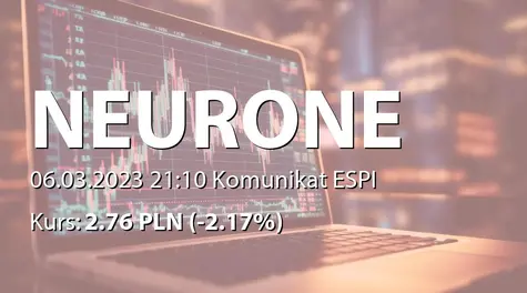 Neurone Studio S.A.: Cena emisyjna akcji serii H - 1 PLN (2023-03-06)