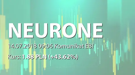 Neurone Studio S.A.: ZWZ - odstÄpienie od podjÄcia uchwał w sprawie zmiany statutu i podwyĹźszenia kapitału  (2018-07-14)