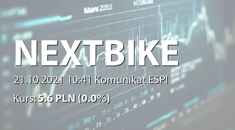 Nextbike Polska S.A. w restrukturyzacji: Aneks do umowy Standstill z Alior Bankiem SA i BGK (2021-10-21)