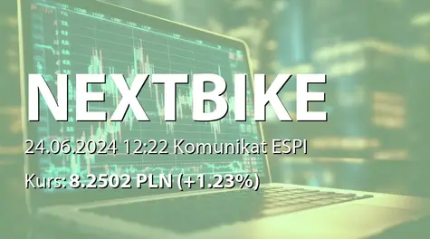 Nextbike Polska S.A. w restrukturyzacji: ZWZ (12:00) - projekty uchwał: pokrycie straty za rok 2023, zmiany w statucie, dalsze istnienie Spółki (2024-06-24)