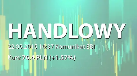 Bank Handlowy w Warszawie S.A.: Niestosowanie niektórych zasad określonych w Dobrych Praktykach Spółek Notowanych na GPW (2015-05-22)