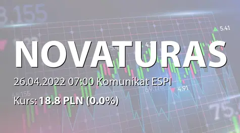AB "Novaturas": An Investor Conference Webinar to introduce the financial results of the first quarter of 2022 (2022-04-26)