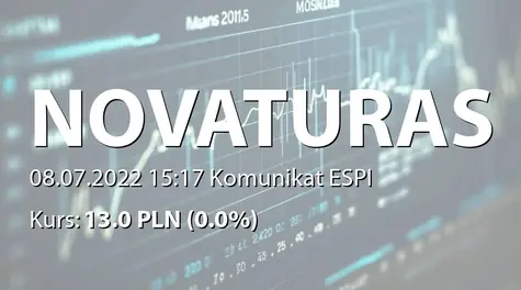 AB "Novaturas": Terminy publikacji raportów okresowych w 2022 roku - korekta (2022-07-08)