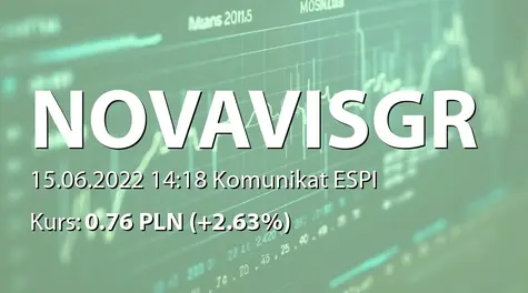 Novavis Group S.A.: Rejestracja w KRS spółek celowych (2022-06-15)