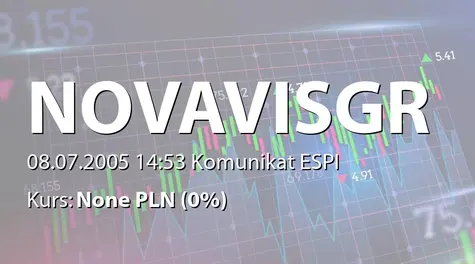 Novavis Group S.A.: Sprzedaż akcji przez Skarb Państwa (2005-07-08)