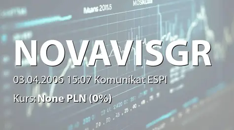 Novavis Group S.A.: Uzupełnienie raportu bieżącego nr 18/2003 z dnia 10 czerwca 2003 roku. (2006-04-03)