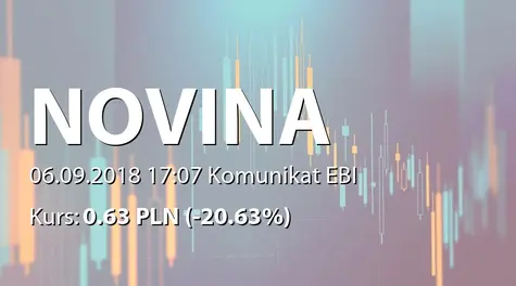 Novina S.A.: NWZ - projekty uchwał: emisja akcji serii C (PP 1:4) (2018-09-06)