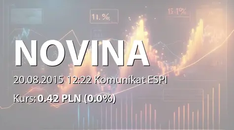 Novina S.A.: Zakup/sprzedaż akcji przez prezesa zarządu (2015-08-20)