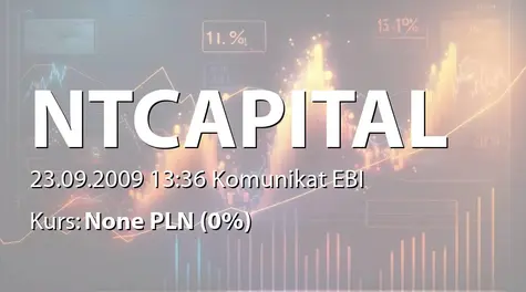 New Tech Capital S.A.: WZA - zwołanie obrad: emisja akcji serii F, dematerializacja oraz ubieganie sie o wprowadzenie akcji i PDA serii F do obrotu, zmiany w RN, zmiany statutu (2009-09-23)