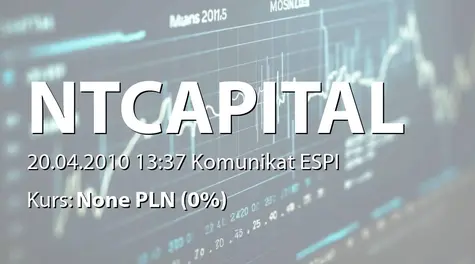 New Tech Capital S.A.: Zakup akcji przez Macieja Jacenko (2010-04-20)