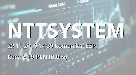 NTT System S.A.: Aneks do umowy faktoringowej (2019-11-22)