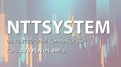 NTT System S.A.: Ukonstytuowanie się RN (2020-10-08)