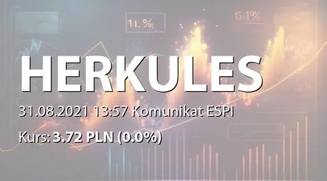 Herkules S.A. w restrukturyzacji: NWZ - podjęte uchwały: zmiany w RN (2021-08-31)