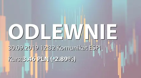 Odlewnie Polskie S.A.: NWZ - akcjonariusze powyżej 5% (2019-09-30)