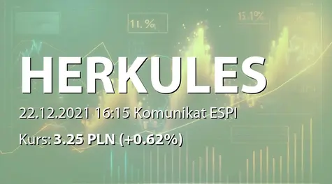 Herkules S.A. w restrukturyzacji: Odstąpienie od umowy przez spółkę zależną (2021-12-22)