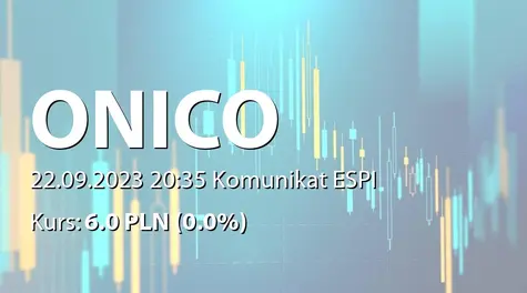 Onico S.A.: NWZ (11:00) - projekty uchwał: emisja akcji serii E (PP 1:10) (2023-09-22)