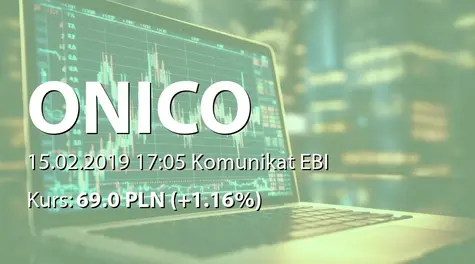 Onico S.A.: SA-QSr4 2018 - korekta (2019-02-15)