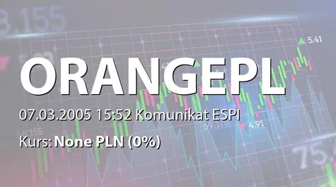 Orange Polska S.A.: Sprzedaż akcji Incenti SA (2005-03-07)