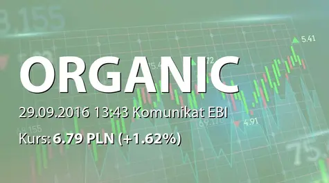 Organic Farma Zdrowia S.A.: NWZ - projekty uchwał: zmiany w statucie, zmiany w RN (2016-09-29)