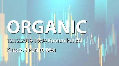 Organic Farma Zdrowia S.A.: Raport za listopad 2018 (2018-12-12)