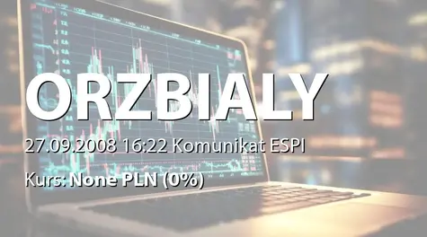 Orzeł Biały S.A.: Aneks nr 2 do umowy z Bipromet SA (2008-09-27)