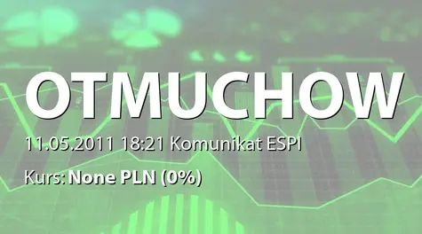 Zakłady Przemysłu Cukierniczego Otmuchów S.A.: Prezentacja prognozy skonsolidowanych wyników finansowych oraz odwołanie prognozy jednostkowych wyników finansowych na rok 2011 (2011-05-11)