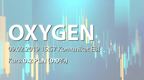 Oxygen S.A.: Korekta raportu EBI 1/2019 (2019-02-09)