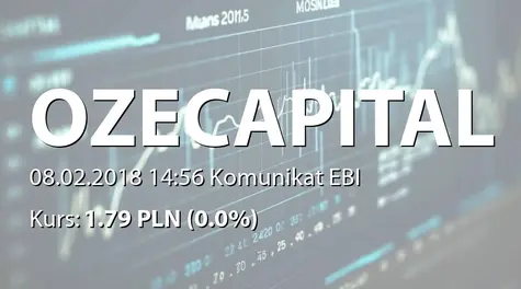 OZE Capital S.A.: WybĂłr audytora - UHY ECA Audyt sp. z o.o. sp.k. (2018-02-08)