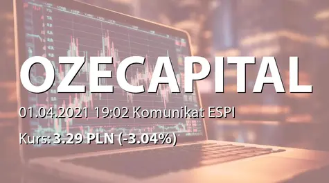 OZE Capital S.A.: Zbycie akcji rzez PGF Polska Grupa Fotowoltaiczna SA (2021-04-01)
