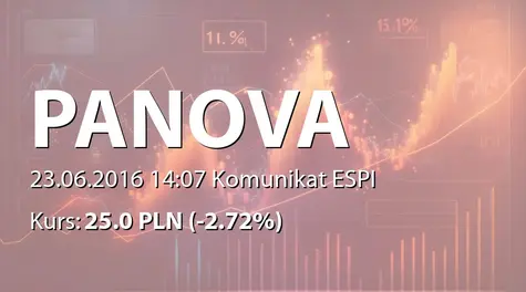 P.A. Nova S.A.: Wypłata dywidendy - 0,75 PLN (2016-06-23)