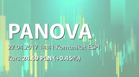 P.A. Nova S.A.: Wypłata dywidendy - 0,75 PLN (2017-04-27)