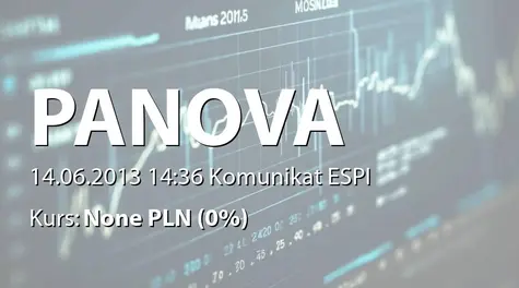 P.A. Nova S.A.: Zakup akcji własnych (2013-06-14)