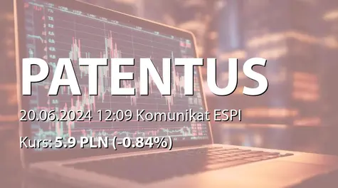 Patentus S.A.: Wypłata dywidendy - 0,50 PLN (2024-06-20)