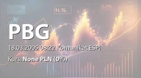 PBG S.A. w restrukturyzacji i likwidacji z siedzibą w Wysogotowie: Nabycie papierów wartościowych PBG S.A. przez osobę zarządzającą (2005-03-18)