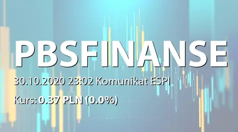 PBS Finanse S.A.: SA-PSr 2020 (2020-10-30)