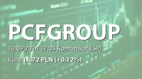 PCF Group S.A.: Ujawnienie opóźnionej informacji poufnej w sprawie rozpoczęcia przez PCF Group S.A. negocjacji w przedmiocie zawarcia umowy produkcyjno-wydawniczej z Krafton Inc. (2024-09-10)