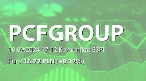 PCF Group S.A.: Zawarcie umowy produkcyjno-wydawniczej z Krafton Inc. (2024-09-10)