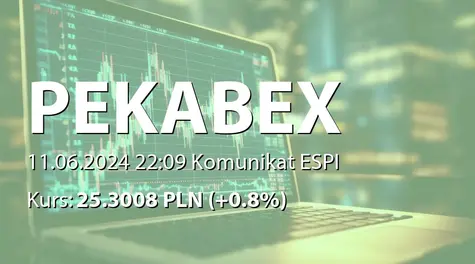 Poznańska Korporacja Budowlana Pekabex S.A.: Transakcje zabezpieczające przed ryzykiem kursowym z PKO BP SA (2024-06-11)