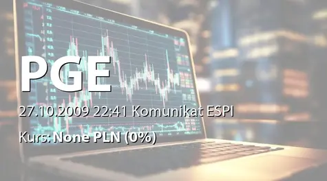 PGE Polska Grupa Energetyczna S.A.: Cena emisyjna - 10 zł (2009-10-27)