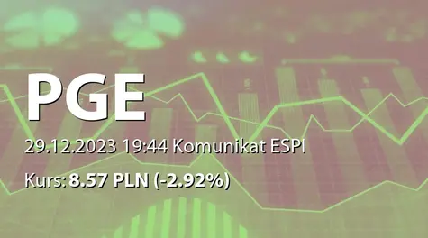 PGE Polska Grupa Energetyczna S.A.: NWZ (12:00) - zwołanie obrad, porządek obrad (2023-12-29)