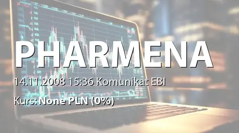 Pharmena S.A.: Potwierdzenie rejestracji podwyĹźszenia kapitału w Cortria Corporation (2008-11-14)