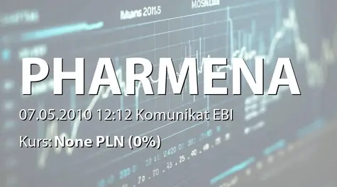 Pharmena S.A.: WZA - zwołanie obrad: podział zysku, wybór RN, zmiany statutu (2010-05-07)