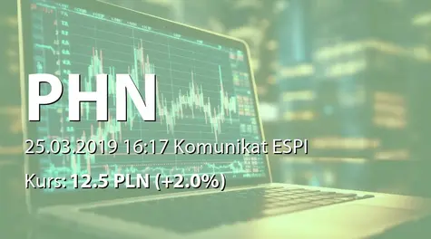 Polski Holding Nieruchomości S.A.: Umowa joint venture z Hillwood Polska sp. z o.o. i HE Dutch II BV (2019-03-25)