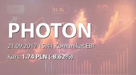 Photon Energy N.V.: Emisja obligacji (2017-09-21)