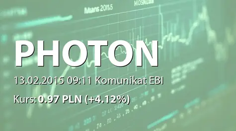 Photon Energy N.V.: Raport za styczeń 2015 (2015-02-13)