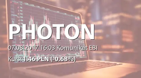 Photon Energy N.V.: SA-QSr2 2017 - wersja angielska (2017-08-07)