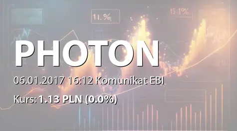 Photon Energy N.V.: Terminy przekazywania raportĂłw w 2017 roku (2017-01-06)