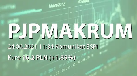 PJP MAKRUM S.A.: Pozytywna opinia RN ws. wypłaty dywidendy (2021-06-24)